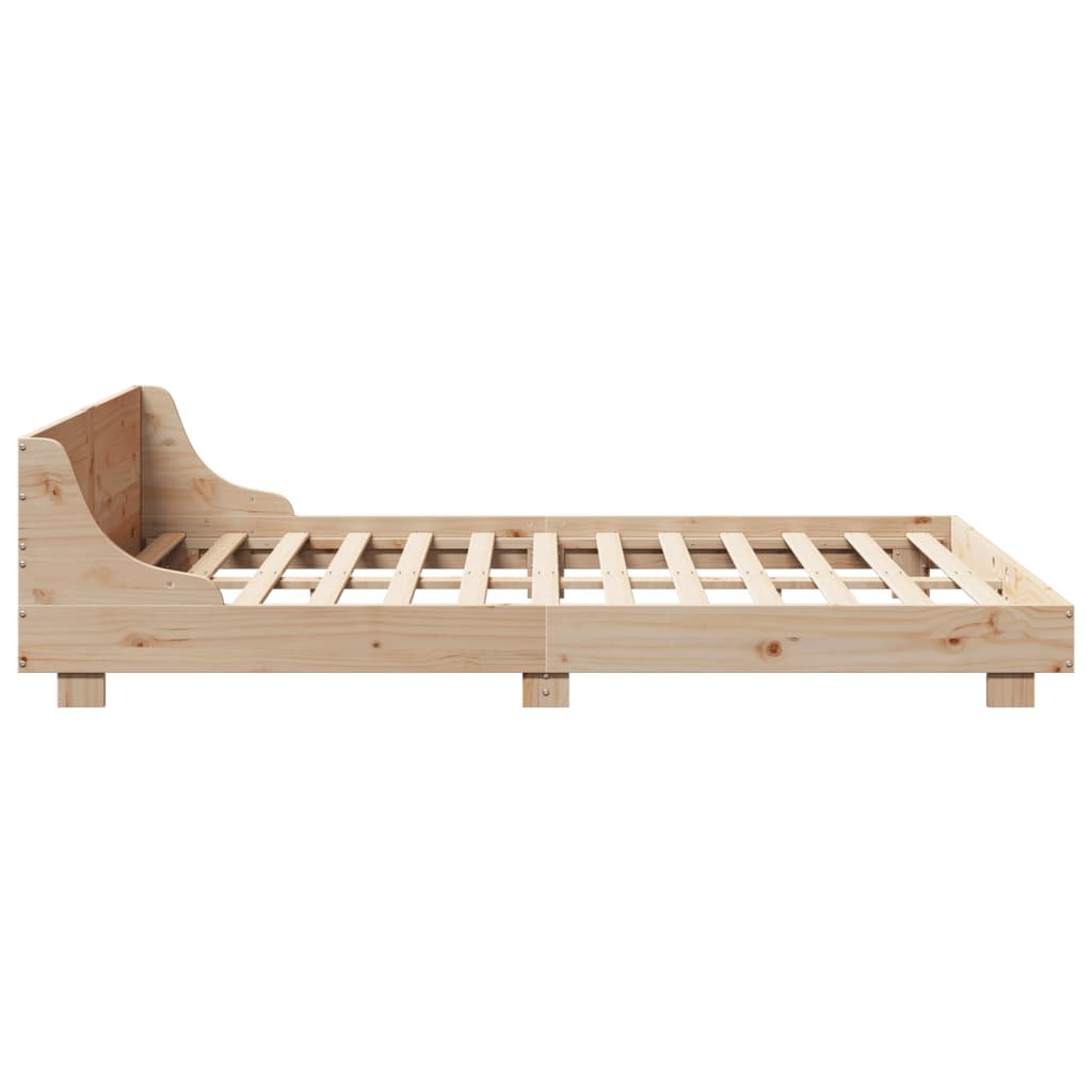 Bed Frame without Mattress 140x200 cm Solid Wood Pine